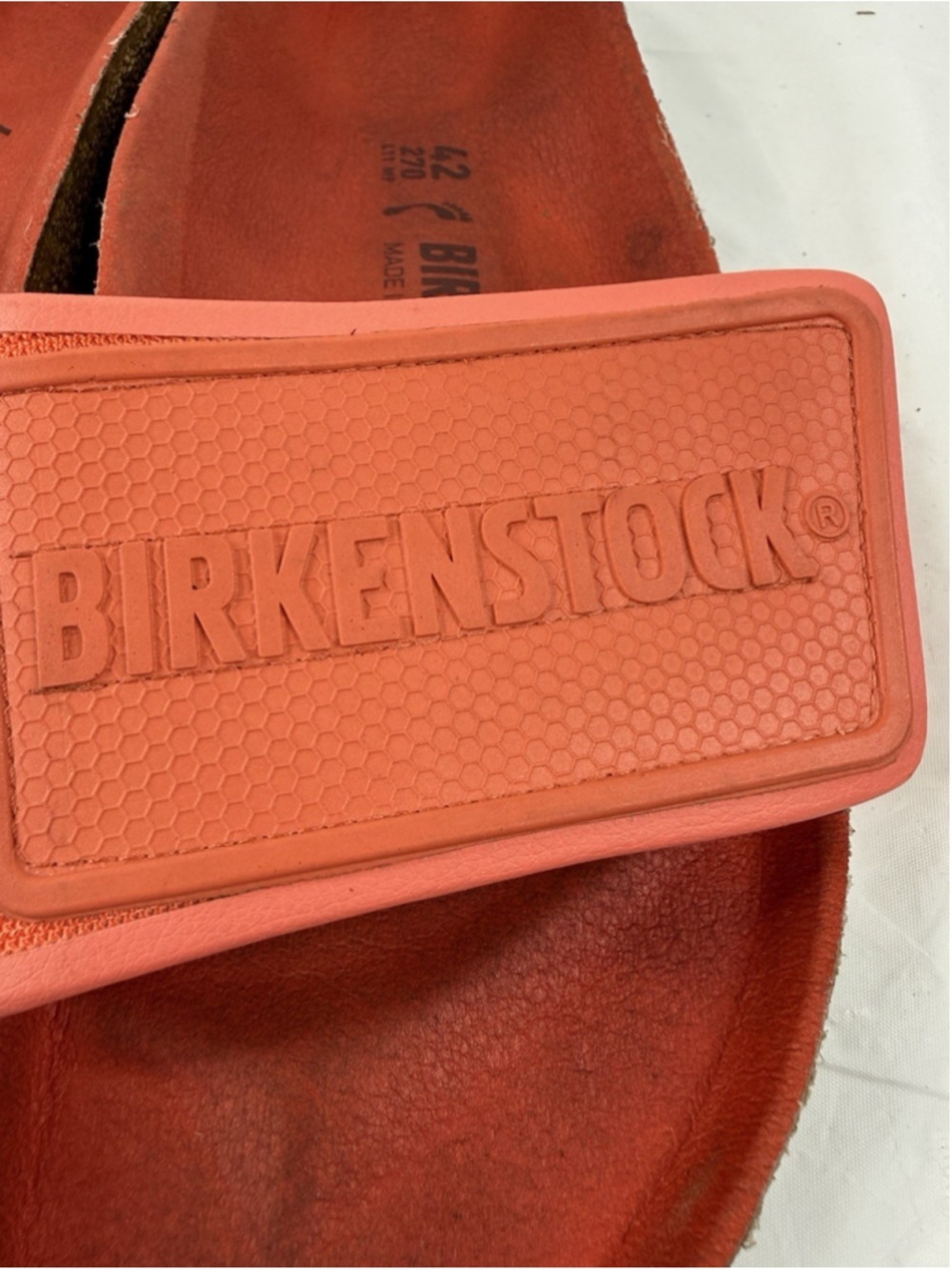 Birkenstock Tema One Strap Coral Women Sandals Sz 42 - Picture 10 of 15